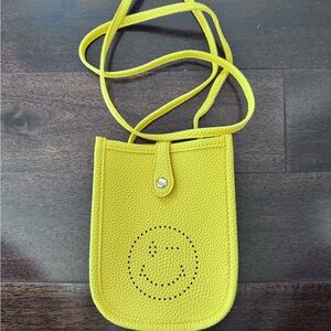 NWOT Yellow Smiley Face Crossbody Bag